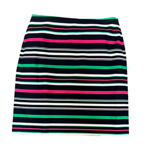 🌼 5/$25 Sale 🌼 Talbots Navy Striped Pencil Skirt Pink Green 4 Petite Office